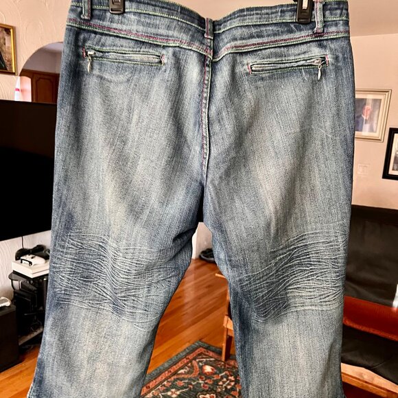 CREST JEANS Zippers w/ Small Pockets Stretch Cropped Capri JEANS Sz. 17/18 - Picture 5 of 5